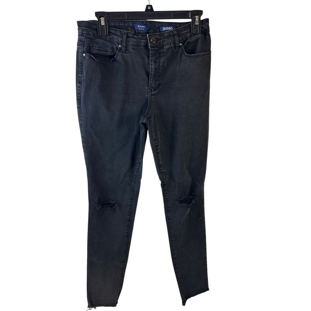 Kaari Blue black denim skinny jeans size 8 rn#31104